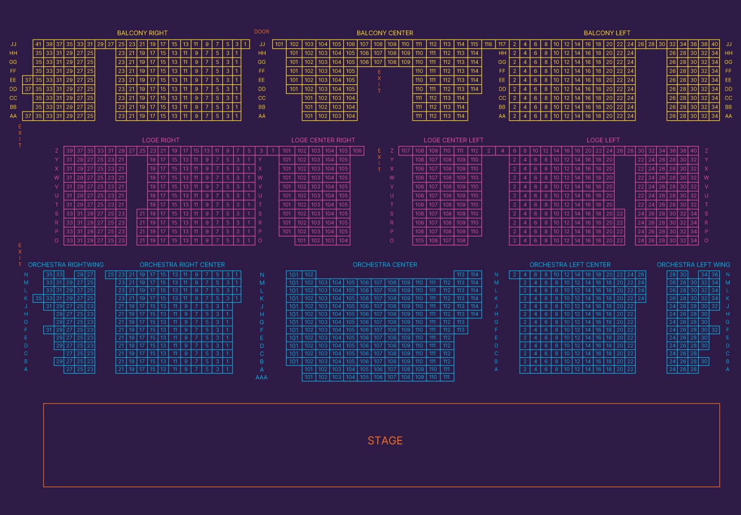 Seating Charts Cheyenne Presents